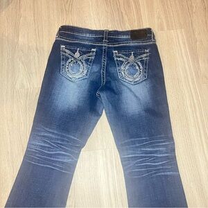 BIG STAR Maddie Boot Mid Rise Jeans Womens 31L Thick Stitch Medium Wash Vintage